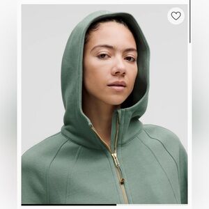 EUC - CRATER BLUE (sold out) Scuba Oversized Half-Zip Hoodie - M/L, gold zipper